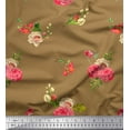 thumbnail image 1 of Soimoi White polyester Georgette Fabric Fruits Print Sewing Fabric Yard 52 Inch Wide, 1 of 3