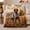 Autumn Pointer, variant on German Shorthaired Pointer Autumn Forest Scene Hunting Dog, Peaceful Pet Portrait Pattern, Warm Flannel Blanket for Cabin and Lodge, Dog Lovers Thanksgiving Gift, Pet Lover Home Decor