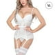 thumbnail image 1 of Mujeres Sexy Corset Body Ropa interior Deep V Perspectiva Lencería blanca Regalo, XL Methold XX000195-04, 1 of 7
