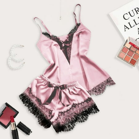 

ERTUTUYI Ladies Fashion Lace Eyelash Lace Lingerie Comfortable Nightwear Underwear