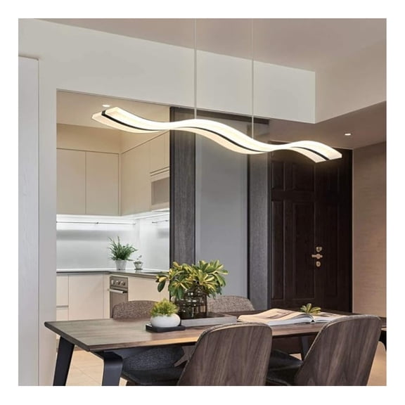 Modern LED Pendant Light Dimmable Fixture Modern LED Chandelier LED Hanging Light Fixture for Contemporary Living Room Dining Room Kitchen Island Table(Dimmable Control)
