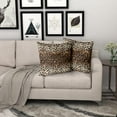 thumbnail image 6 of Brown Leopard Pillow Cover 16x16 Inches Cheetah Throw Pillows Set of 2 Soft Cotton Leopard Print Decorative Throw Pillow Covers for Home Couch Sofa Bedroom Livingroom, 6 of 6