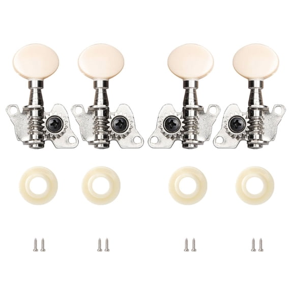 Classical Style Ukulele Tuning Pegs Machine Heads Replacement 2L 2R Tuners with Mouting Screws Easy to Install