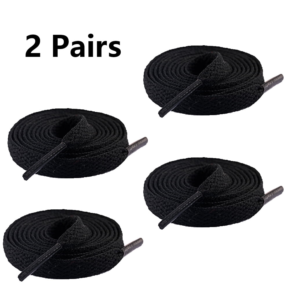 Joefnel 2 Pair Flat Shoe laces Wide Shoelaces for Athletic Running