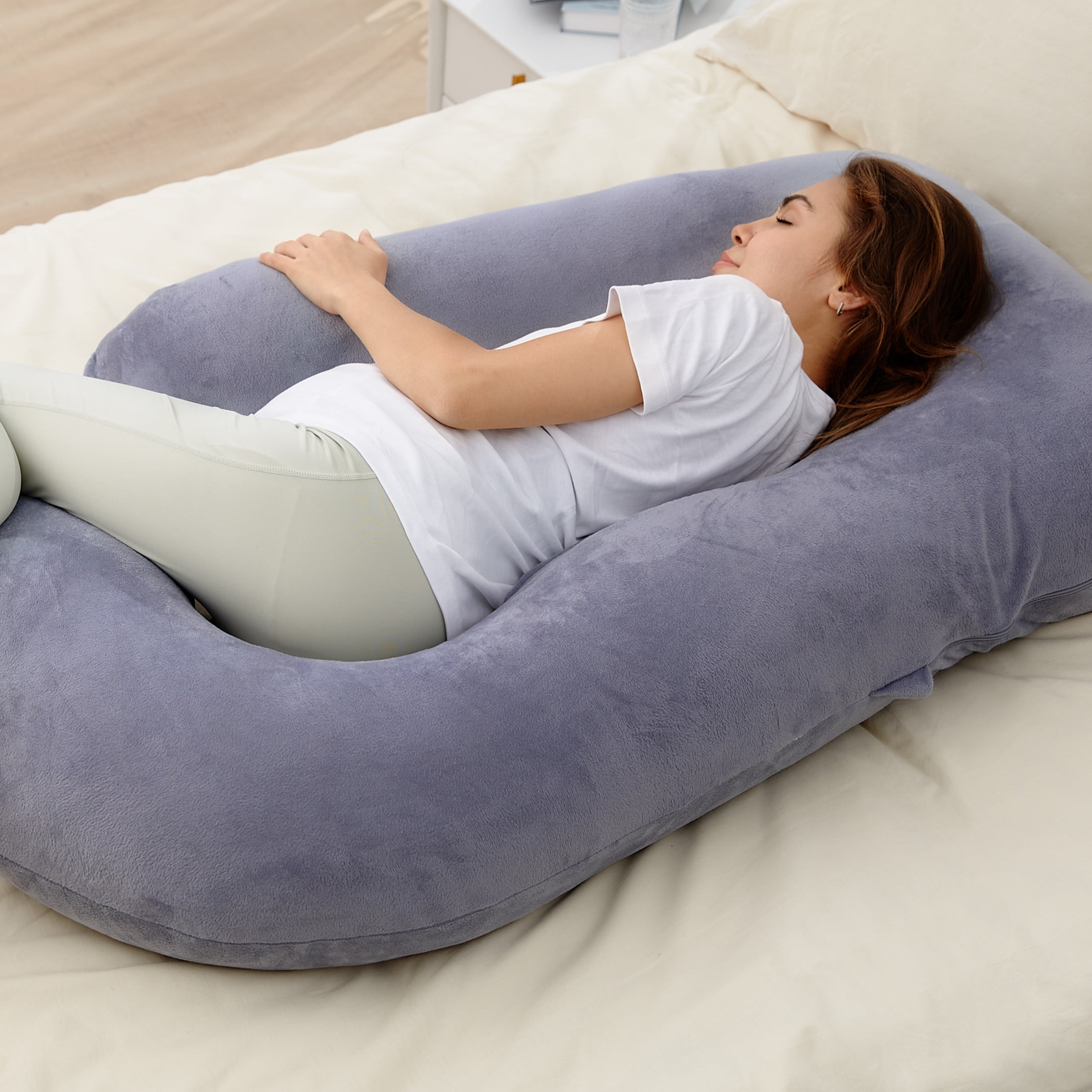 Soft Fleece U Shape Pregnancy Pillow