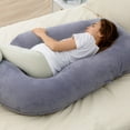 thumbnail image 3 of Momcozy Pregnancy Pillow, U Shaped Full Body Maternity Pillow for Sleeping with Removable Cover, 57 Inch Grey, 3 of 13