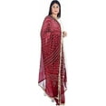 thumbnail image 3 of Tapara Silk Bandhani Bandhej Dupatta for Women, Heavy Dupatta with Gota Work and Latkan, 3 of 3