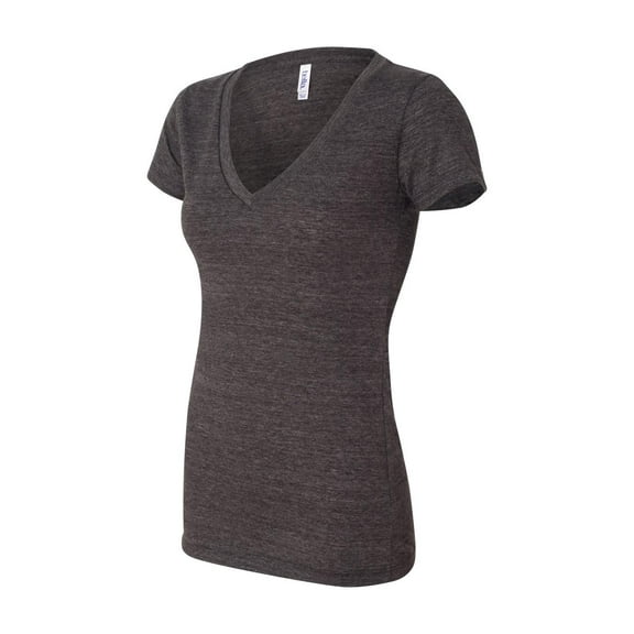 Bella   Canvas 8435 Ladies Triblend Short-Sleeve Deep V-Neck T-Shirt