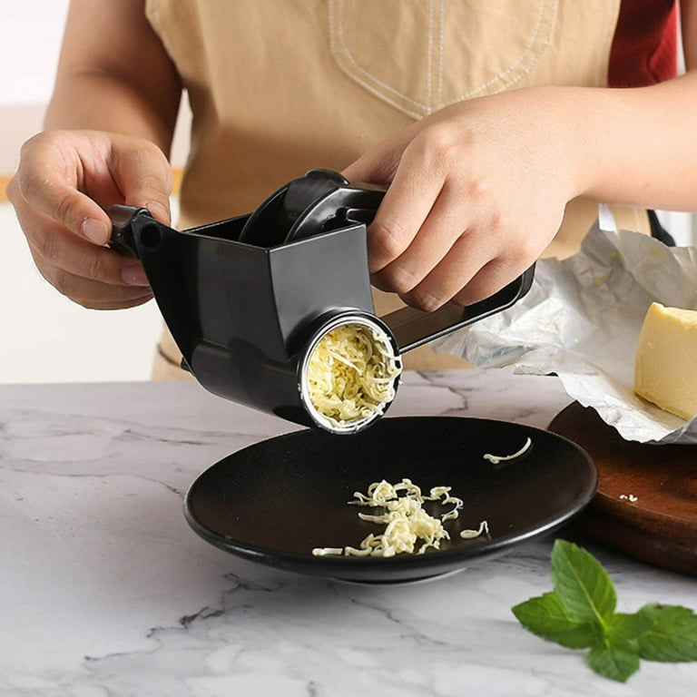 Cheese Graters, Manual Handheld Cheese Cutter with Stainless Steel Drum, Hand Crank Kitchen Tool for Grating Hard Cheese, Chocolate, Nuts and More