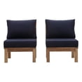 thumbnail image 1 of Modway Fauteuil Berçant d'Extérieur en Teck pour Patio, Bleu Marine, 1 of 5