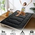 thumbnail image 4 of SAINSPEED Japanese Floor Mattress, Japanese Futon Mattress, Foldable & Portable Camping Mattress with Washable Cover, Black, 4 of 8