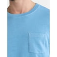 thumbnail image 4 of George Men's Garment Wash Crewneck Pocket Tee with Short Sleeves, Size XS-3XL, 4 of 5