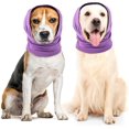 thumbnail image 1 of 2 Piezas Cubre Orejeras para Perros Muff Protección de Orejas para Mascotas Envoltura para la Cabeza con Solapa Cancelación de Ruido Cuello y Orejas de Perro Calentador de Invierno (Púrpura,, 1 of 5