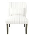thumbnail image 2 of HomePop Tissu Stripe Modèle Parker Accent Chaise avec Oreiller en Blanc, 2 of 12