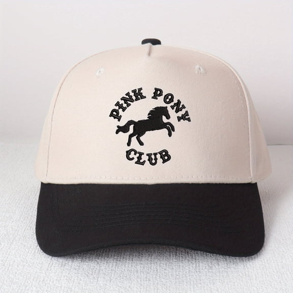 Pink Pony Club Embroidered Patchwork Trucker Cap | Adjustable Unisex Snapback, Retro Western Essential