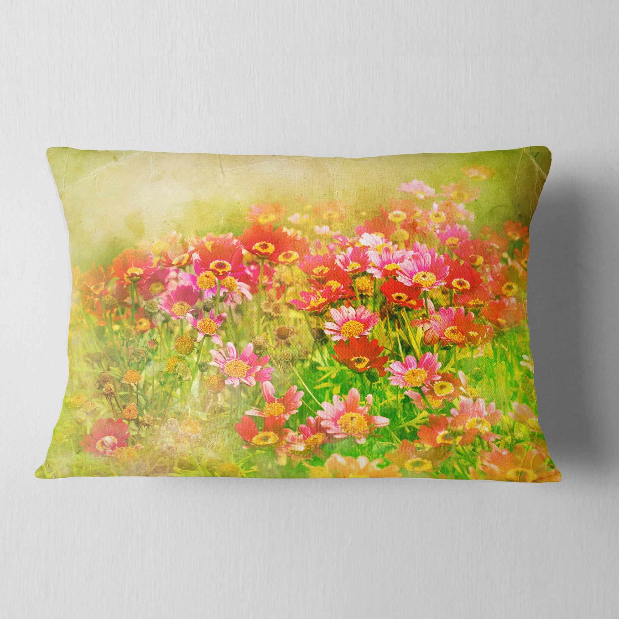 Multi-colored Spring Floral Throw Pillow (18x18) - The Pillow Collection  : Target