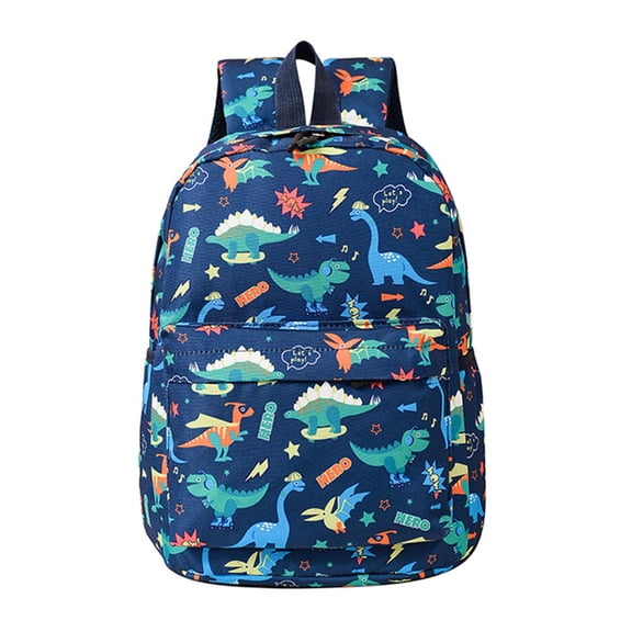 Weebloom Large School Backpack For Kids Boys Girls Waterproof Stylish Solid Color Dinosaur Backpack With Zipper Bookbag Elementary Middle School Light Blue