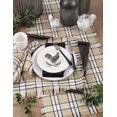 thumbnail image 2 of Modern Plaid Fringe Design 100% Cotton Table Placemat - Set of 4 (Khaki, 14"x20" Placemat - Set of 4), 2 of 2