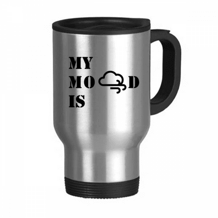 

Mood Depression Weather Wind Travel Mug Flip Lid Stainless Steel Cup Car Tumbler Thermos