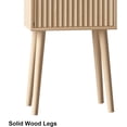 thumbnail image 7 of Nightstands Set of 2, Small Side Table, Bedside Table with Fluted Door, Solid Wood Feet; Modern Mid-Century End Table for Bedroom, Small Space (Natural), 7 of 7