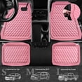thumbnail image 3 of Alfombrillas de coche y forros de carga CAR PASS de goma resistente, color rosa, 3 of 7