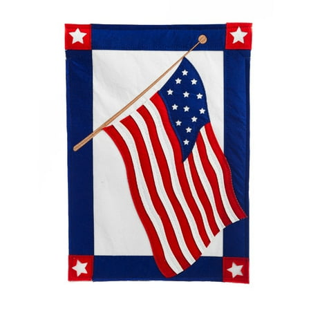 Evergreen Enterprises, Inc American Flag Garden Flag - Walmart.com