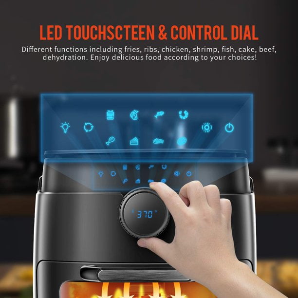 Buy Moosoo Air Fryer,12.7Qt Air Fryer Oven with Temp/Time Dial, Dry