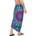 thumbnail image 3 of HAPPY BAY Men's Standard Casual Sarong Long Pareo Beach Wrap One Size Navy Blue-R655 Summer Vacation Aloha, 3 of 5