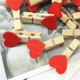 thumbnail image 4 of Heart Love Wooden Clothes Photo Paper Peg Pin Mini Clothespin Postcard Clips Home Wedding Valentine', 4 of 5
