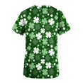 thumbnail image 5 of Fiudx Ofertas Flash Del Día Solo En Línea Blusa de Manga Corta con Cuello En V para Mujer, Uniforme de Trabajo, Impresión de Bolsillo, 5 of 5