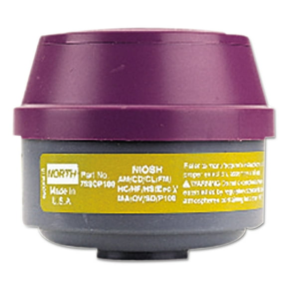 North Safety P100 Defender Organic Vapor/Acid/Gas All-Particulate Cartridge, Pair