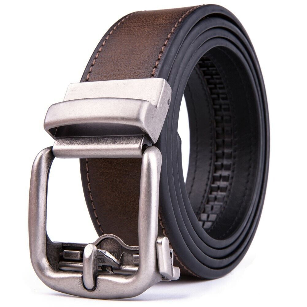 Ratchet Belt for Men Leather Dress Belts with Automatic Buckle,1.5inch ...