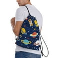 thumbnail image 4 of Yiaed Planets and Stars Print Drawstring Bags Drawstring Backpack Bulk String Back Pack Gym Sport Bag-Medium, 4 of 5