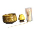 thumbnail image 2 of Juego de Matcha japonés Yotijar cuenco de Matcha tradicional Soporte para batidor Matcha 4 piezas Amarillo, 2 of 8