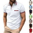 thumbnail image 3 of WTXUE Polos Short Sleeve, Lapel Golf Shirts for Men Spring Summer Casual Buttons Lapel T Shirt Tops Solid | Workwear for Men Black 3XL, 3 of 5