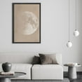 thumbnail image 3 of IDEA4WALL Framed Canvas Wall Art Lunar Moon Minimalist Photography Print White & Brown Lunar Surface Pastel Modern Art Rustic Minimal Relax/Calm for Living Room, Bedroom, Office - 24"x36" Black, 3 of 5
