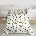 thumbnail image 2 of Feelyou Kids Christmas Queen Comforter Set, Cartoon Xmas Tree Bedding Sets, Glitter Stars Print Reversible Bedding Comforter Set, Super Cozy Room Decor,3 Pieces, 2 of 8
