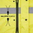 thumbnail image 5 of JORESTECH Hi-Vis Safety Rain Jacket, ANSI Class 3 (Yellow/Black, 4XL), 5 of 11