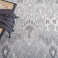 thumbnail image 6 of Safavieh Ikat Petrina Geometric Area Rug, Gray/Ivory, 6' x 6' Square, 6 of 11