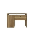 thumbnail image 4 of Pemberly Row Bureau d'Ordinateur Moderne en Bois d'Ingénierie avec Rangement, Noyer, 4 of 11