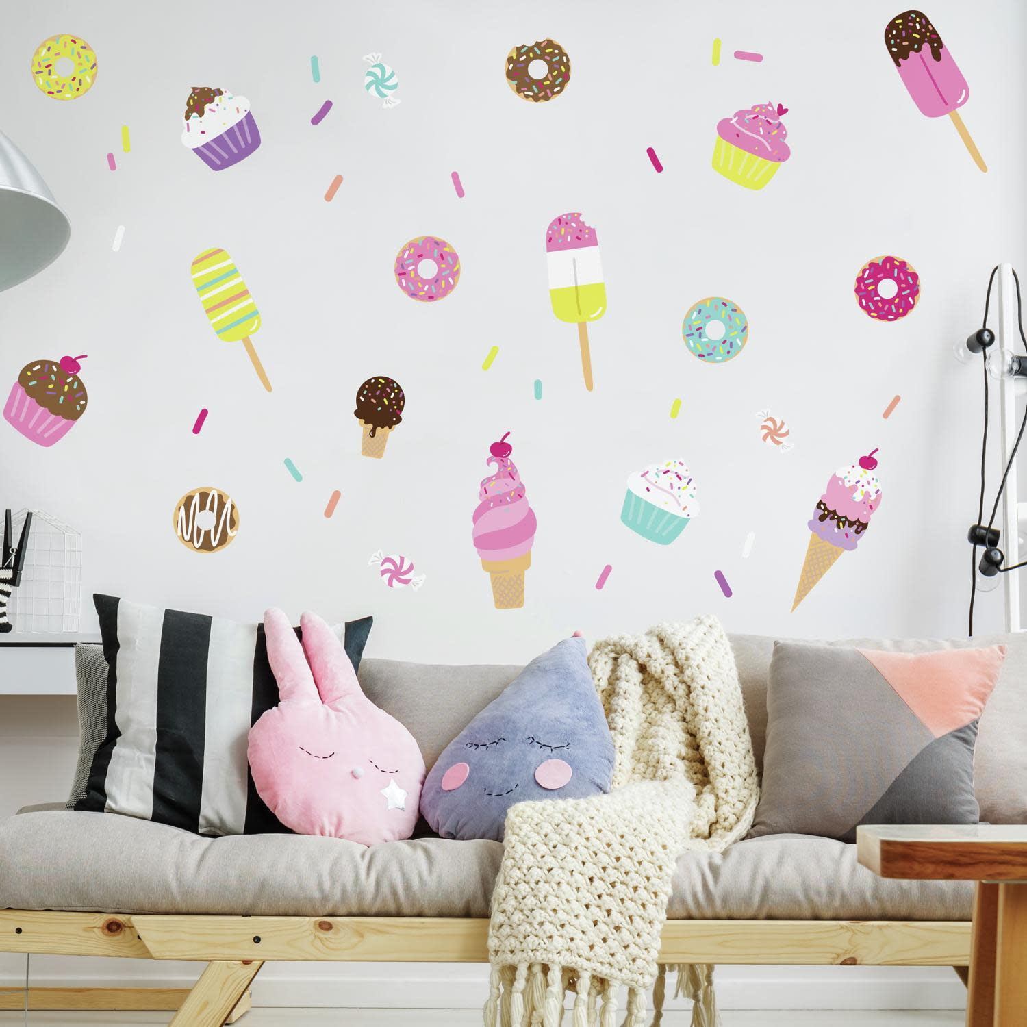 RoomMates RMK3769SCS Sweet Treats Peel and Stick Wall Decal Multi RoomMates RMK3769SCS Sweet Treats Peel and Stick Wall Decal Multi