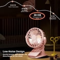thumbnail image 6 of Multi-Functional Clip-On Desk Fan with USB Rechargeable Battery, Wall-Mountable Mini Fan with Night Light, 6 of 7