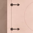 thumbnail image 2 of Renovators Supply Gate Hinges 18" Black Wrought Iron Fleur De Lis Style Strap Hinges for Gates and Doors w/Screws, 2 of 9
