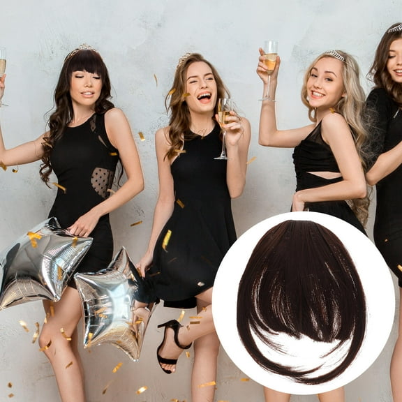 YSNOOWE Dark Red Hair Bangs Extensions, Silk Material for Natural Look and Easy Styling
