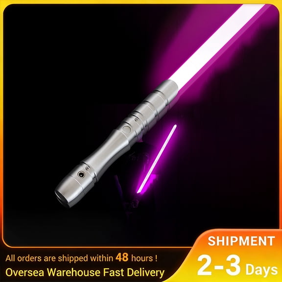 Dueling Lightsaber for Adults,Rechargeable Metal Hilt,4 Modes & Sounds Light Saber,Toys for Cosplay,Family Days,Brithday Gift (Pinkish-Purple)