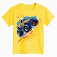 thumbnail image 4 of NOLDARES Boys T Shirt - Cotton Blend Short Sleeve Graphic Tees for Boys - Casual Graphic T Shirts(Yellow,3-4 Years), 4 of 4