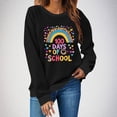 thumbnail image 1 of Uootdi 100 Days of School Long Sleeve Shirts for Women Womens Teacher Graphic Tops Happy 100 Days of School Sweatshirt Gift, 1 of 6