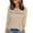 Beige, variant on purcolt Womens Waffle Knit Long Sleeve Shirts Embroidered Lace Crew Neck Tunic Tops Dressy Casual Loose Fitted Summer T Shirts