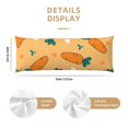 thumbnail image 3 of Vsdgher Love Carrot Body Pillow Cover, Pillowcases with Hidden Zipper Breathable Long Pillow Case (Pillows are not included,20x54 inch), 3 of 7