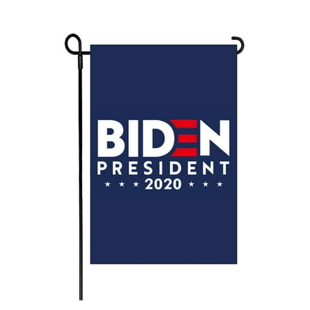 Manfiter American 2020 President Biden Burlap Garden Flag,US Election Patriotic Outdoor Decorative Double Sided Small Flags for Yard Lawn Patio Porch, 11.8''x17.7''